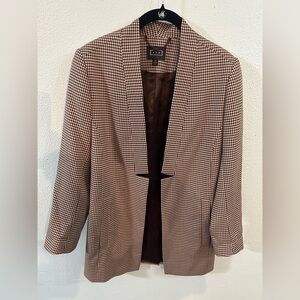 AYR Houndstooth Wool Blazer – Made in Portugal – Size 2